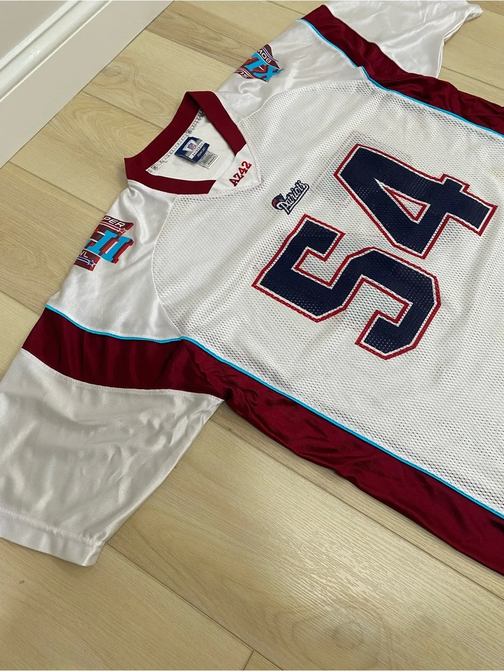 Reebok New England Patriots Tedy Bruschi Super Bowl XLII Authentic NFL XXL